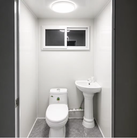 Cabine WC préfabriquée mobile et portable pour toilettes publiques, idéale pour parcs, hôtels, écoles, hôpitaux et utilisation extérieure
