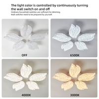 Lampe suspendue LED moderne nordique en forme de fleur avec base en métal, lumière blanc chaud, indice de protection IP33, pour chambre à coucher