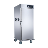 Chariot chauffe-plats électrique commercial à porte unique Truelen en acier inoxydable, chariot de buffet mobile avec roues isolées pour la restauration