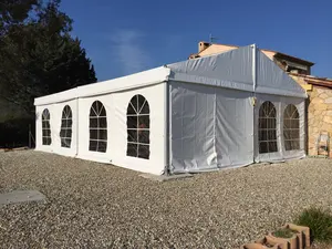 Lusso 6m/8m/9m/10m larghezza tenda tendone struttura in PVC impermeabile con telaio in lega di alluminio per eventi feste ricevimenti nuziali