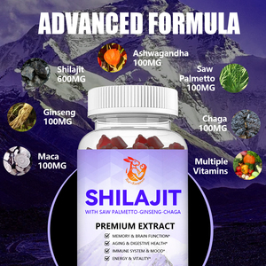 Gomitas de Shilajit al por Mayor de Fábrica, Gomitas Dietéticas Herbales Naturales con Extracto de Ginseng y Extracto de Saw Palmetto para el Bienestar General - Product Image 4