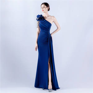 Atacado dama De honra Guangzhou Vestido De Noite Rhinestone Azul <span class=keywords><strong>Prom</strong></span> Dress 2025 dama De honra Sexy Vestido De Noite - Product Image 5