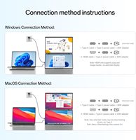 Écran portable double/triple 15,6 pouces 16:9 pour ordinateur portable, extension d'écran 1080P FHD pour USB-C, pas de pilote nécessaire, compatible Windows et Mac