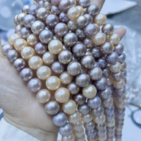Collier de perles Edison colorées à gros grains, perles de culture d'eau douce rondes de 11-12 mm, chaîne de perles authentiques, bijoux en gros