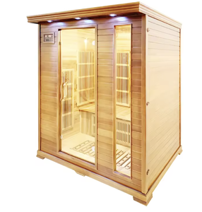 Sauna carré en cèdre rouge de qualité supérieure, durable, pour 2-3 personnes, pour une récupération active, sauna en bois massif durable pour un calme thérapeutique - Product Image 5