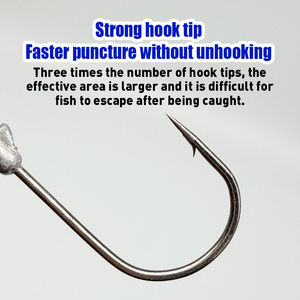 Hameçons de pêche à tête plombée pour leurres, jigs lestés pour la pêche en eau salée et en mer - Product Image 4