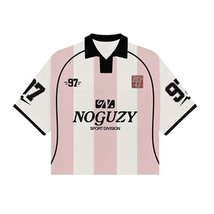 เสื้อโปโลฟุตบอล Tontons แบบกำหนดเองสำหรับผู้ชาย ปักโลโก้ ลายทาง ระเหิดสี ระบายอากาศได้ดี ชุดฟุตบอลคุณภาพสูง - Product Image 5