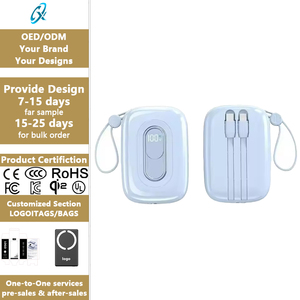 Power Bank da 10000mAh con LED Digitale, Ricarica Rapida 22.5W, 2 Cavi Integrati, Design Semplice, Caricabatterie Portatile <span class=keywords><strong>per</strong></span> Esterni, Spedizione in 7 Giorni - Product Image 2