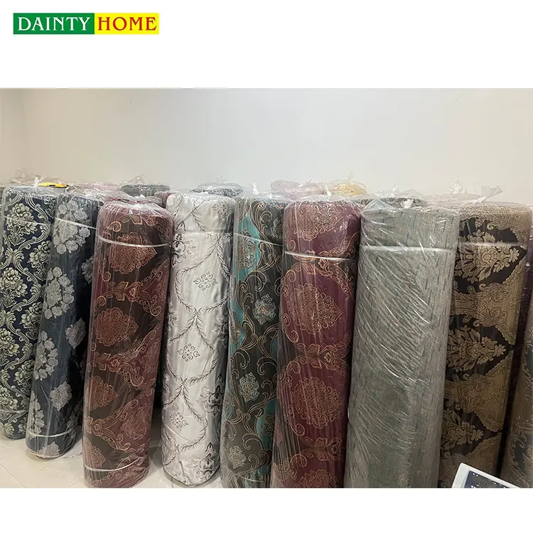 Stock tissu Style asiatique hôtel approvisionnement échantillons rideaux occultants rideaux tissus pour salon avec le prix le moins cher