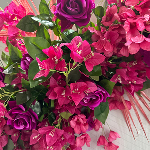 ฉากหลังดอกไม้ประดิษฐ์ 3 มิติ สำหรับงานแต่งงาน วัสดุผ้าไหมสีขาว ปรับแต่งขนาดได้ ใช้ตกแต่งงานรับปริญญา ตรุษจีน - Product Image 3