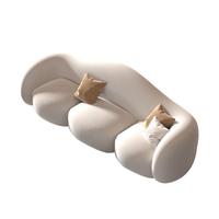 Canapé en velours style nordique, une place, avec coussin en éponge, housse amovible et lavable, personnalisable pour salons de beauté, salons, magasins de vêtements