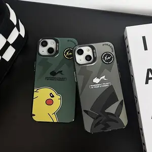 Cartoon Shock Proof Colour Silver TPU PC Print Phone Case For IPhone 15 14 13 12 11 Pro Max Hard Protect Casing Back Cover