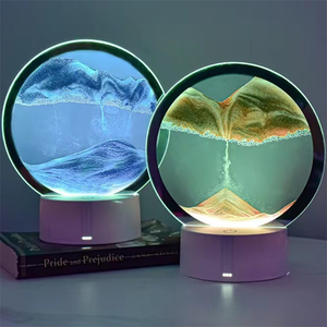 การย้ายทรายศิลปะ<span class=keywords><strong>ภาพ</strong></span>ที่มีไฟ Led 3D <span class=keywords><strong>ทะเล</strong></span>ลึกท้องฟ้าแสดงโคมไฟตั้งโต๊ะไหลทราย<span class=keywords><strong>ภาพ</strong></span><span class=keywords><strong>วาด</strong></span>นาฬิกาทรายแสงกลางคืน - Product Image 3