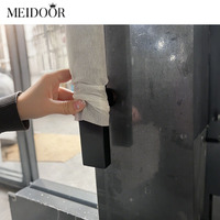 Porte d'entrée en aluminium moderne et minimaliste pour la sécurité domestique, antivol, pour villas, chambres et hôtels (intérieur/extérieur)
