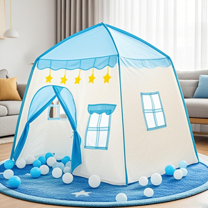 <span class=keywords><strong>Tente</strong></span> de maison à fleurs bleues en gros <span class=keywords><strong>Tente</strong></span> de jouets pour enfants Maison de jeu intérieure <span class=keywords><strong>Lit</strong></span> pour garçons et filles <span class=keywords><strong>Lit</strong></span> de <span class=keywords><strong>tente</strong></span> amusant anti-moustiques - Product Image 6