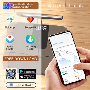 AICITY OEM BMI 8 전극 디지털 디스플레이 휴대용 유리 체지방 측정기 (WiFi 기능 포함, 가정 및 사무실용 체성분 측정) - Product Image 4