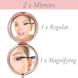 名入れ無料 パーソナルコンパクトミラー 1個 カスタムポケットメイクミラー 結婚式の引き出物 ゲスト向け折りたたみミラー ウェディングギフト ブライダルギフト - Product Image 2