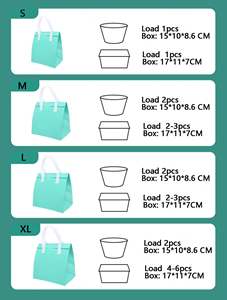 Bolsa Térmica para Almuerzo XYX Roja de Aluminio, Personalizada, Aislada, de Tela No Tejida, para Picnics, Compras y Entrega de Alimentos - Product Image 5