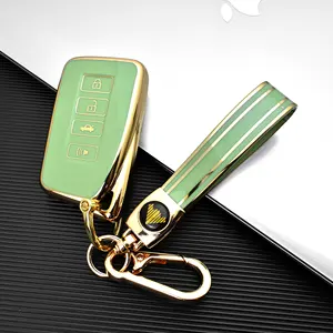 Guangzhou supplier silver edge for lexus ct 200h nx300 tpu car key protection cover fob case shell holder