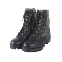 Bottes de combat hautes à motif camouflage vert jungle tout-terrain