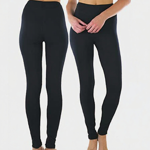 High Waist Full Length Black <b>Leggings</b> Stretch Knitted Spandex <b>Polyester</b> Solid Color Basic Style All Seasons Women's <b>Leggings</b> - Product Image 3