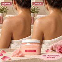 Collection de gommages exfoliants au sucre 300g avec pastèque, pêche, rose, ananas, noix de coco pour une peau plus lisse et éclatante, marque privée
