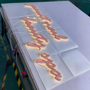 אותיות תלת מימד מנירוסטה עמידות למים בהתאמה אישית עם תאורת לד אחורית, שלט לד זוהר, אותיות לד עם לוגו חברה/שם - Product Image 6