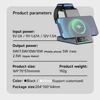 Newqi Telefoonhouder Draadloos Laadstation Smart Wekker Draadloze Oplader Voor Mobiele Telefoon Horloge Oortelefoon