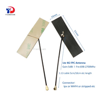 Antena PCB FPC Interna MHF4 Ufl 3m 6075 Patch Gsm Lte 4g de 700-2700Mhz Gsm 3g Lte 4G