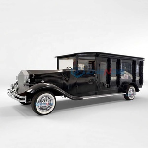 Factory Customized Vintage Black Coffin Carriage Horse Wagon Antique Horse Drawn Buggy Electric Funeral Horse Hearse - Product Image 1