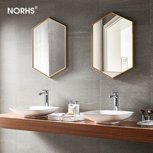 <span class=keywords><strong>Fuente</strong></span> <span class=keywords><strong>de</strong></span> <span class=keywords><strong>la</strong></span> fábrica <span class=keywords><strong>de</strong></span> metal hexagonal marco baño decoración <span class=keywords><strong>de</strong></span> casa <span class=keywords><strong>de</strong></span> vidrio espejos - Product Image 2