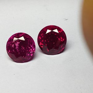 Synthetic Red Corundum Round Brilliant Cut 3.0-10.0mm For Jewelry Making - Product Image 1