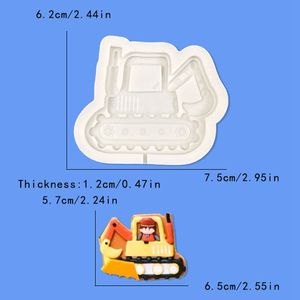 Khuôn Silicon Cho Bé Trai Xe Tải Dụng Cụ Làm Kẹo Mềm Thủ Công Đường Khuôn Trang Trí Bánh Dụng Cụ Làm Bánh Tự Làm Nhà Bếp - Product Image 4