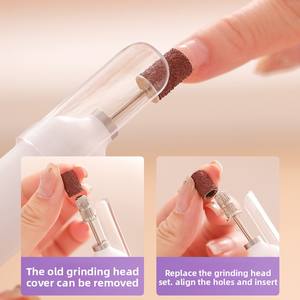 Nueva Mini Lima de Uñas Eléctrica 2 en 1 con Lámpara, Bajo Ruido, para Pulir Uñas y Remover Cutículas - Product Image 3