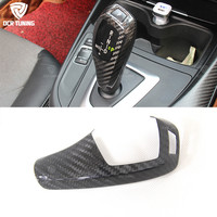 Penutup Tuas Persneling Serat Karbon Kering LHD untuk BMW Seri 1 2 3 4 5 6 7 X X3 X4 F15 F32 F30 F20 aksesoris interior Tempel