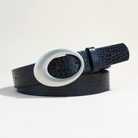 Ceinture en cuir PU style rétro américain Y2K pour femme, nouvelle collection 2026, style ethnique haut de gamme, boucle en alliage marron, polyvalente pour jeans