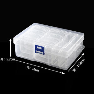 Caja de almacenamiento de plástico transparente con 15 compartimentos para cuentas, diamantes de imitación, joyería, organizador portátil DIY con divisores - Product Image 5