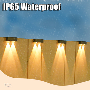 Lampe <span class=keywords><strong>murale</strong></span> extérieure étanche pour terrasse, éclairage solaire LED, lampes murales lumineuses pour jardin, clôture, mur extérieur - Product Image 2