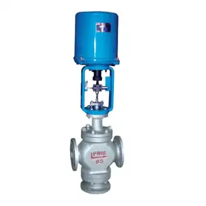 Pneumatic Diaphragm Control Stainless Steel Body Proportional Flow Control Valve With SMC Positioner