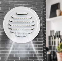 Capot de ventilation moderne blanc peint, résistant à la pluie et au vent, pour cuisine et salle de bain, avec conduit d'air frais