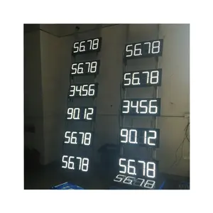 Placa de led com 7 segmentos, display digital para estação de combustível a gás