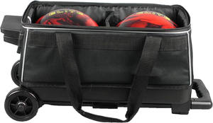 brunswick Several Useful <b>Roller</b> Bowling <b>Bags</b> with Wheels and a Roomy Shoe Section Two balls in a retro bowling <b>bag</b> - Product Image 4