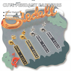 Orecchini a Cerchio in Acciaio Inossidabile di Alta Qualità per Donne, Accessori Alla Moda Placcati Argento per Appassionate di <span class=keywords><strong>Gioielli</strong></span> Eleganti - Product Image 4