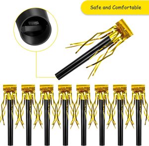 Sopladores de fiesta dorados, bocinas de ruido, silbatos y trompetas con flecos para eventos deportivos y musicales - Product Image 4