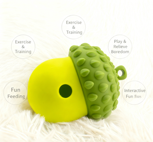 Fruchtförmiger Silikon-Slow-Feeder für Hunde Interaktives Spielzeug zur Zahnreinigung Haustier-Futterspender zur Förderung der Intelligenz - Product Image 3