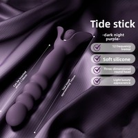 Vente en gros d'usine : Plug anal en silicone Huan Stick, masseur de prostate et dilatateur anal, vibromasseur féminin, jouet sexuel