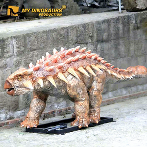 Sculpture de dinosaure grandeur nature en fibre de verre Ankylosaurus pour parc d'attractions My Dino - Product Image 3