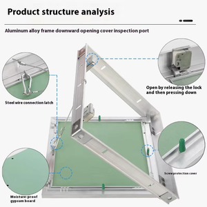 Pannelli di Accesso Moderni in Cartongesso e Alluminio per Soffitti e Pareti con Installazione a Griglia per Hotel, Appartamenti e Centri Commerciali - Product Image 2