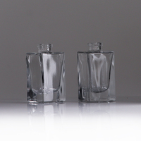 Vente en gros de flacons de parfum classiques rectangulaires en verre, 15 ml, flacon de parfum de voyage avec bouchon pompe
