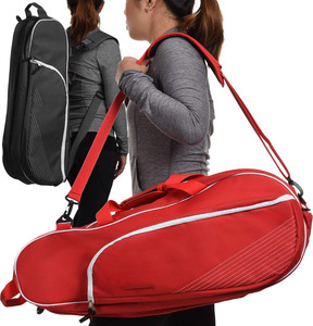 Sac de tennis imperméable de grande taille, échantillon gratuit, tissu Oxford en polyester, sac de pickleball facile à nettoyer, sac de pickleball à bandoulière - Product Image 5